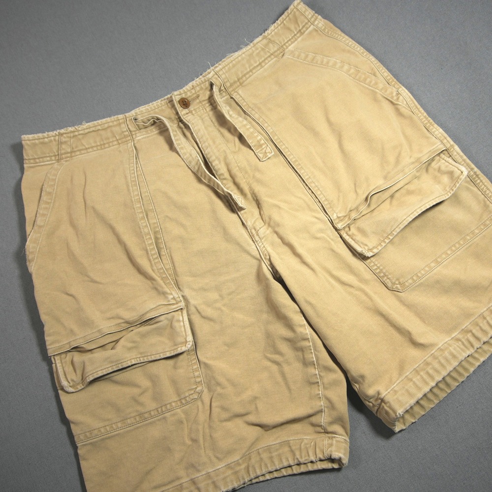VTG Y2K Abercrombie & Fitch Tactical Distressed Drawstring Cargo Men Shorts XL